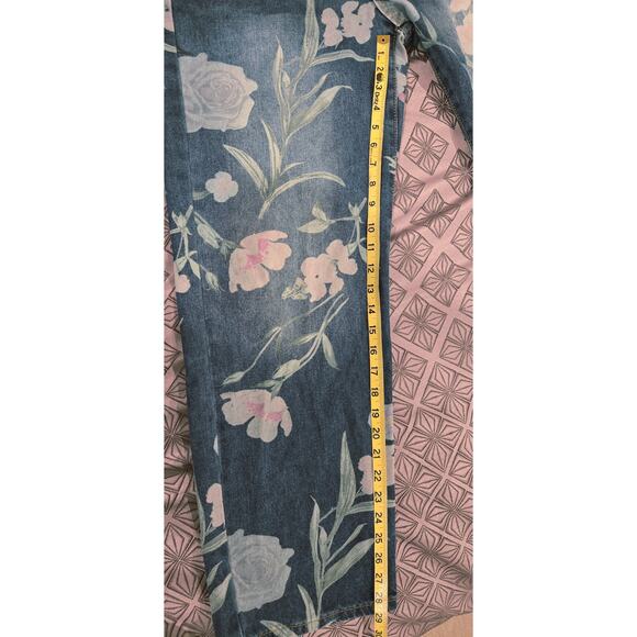 Women's Manfinity Floral Print Denim Jeans  Size M - Picture 9 of 9
